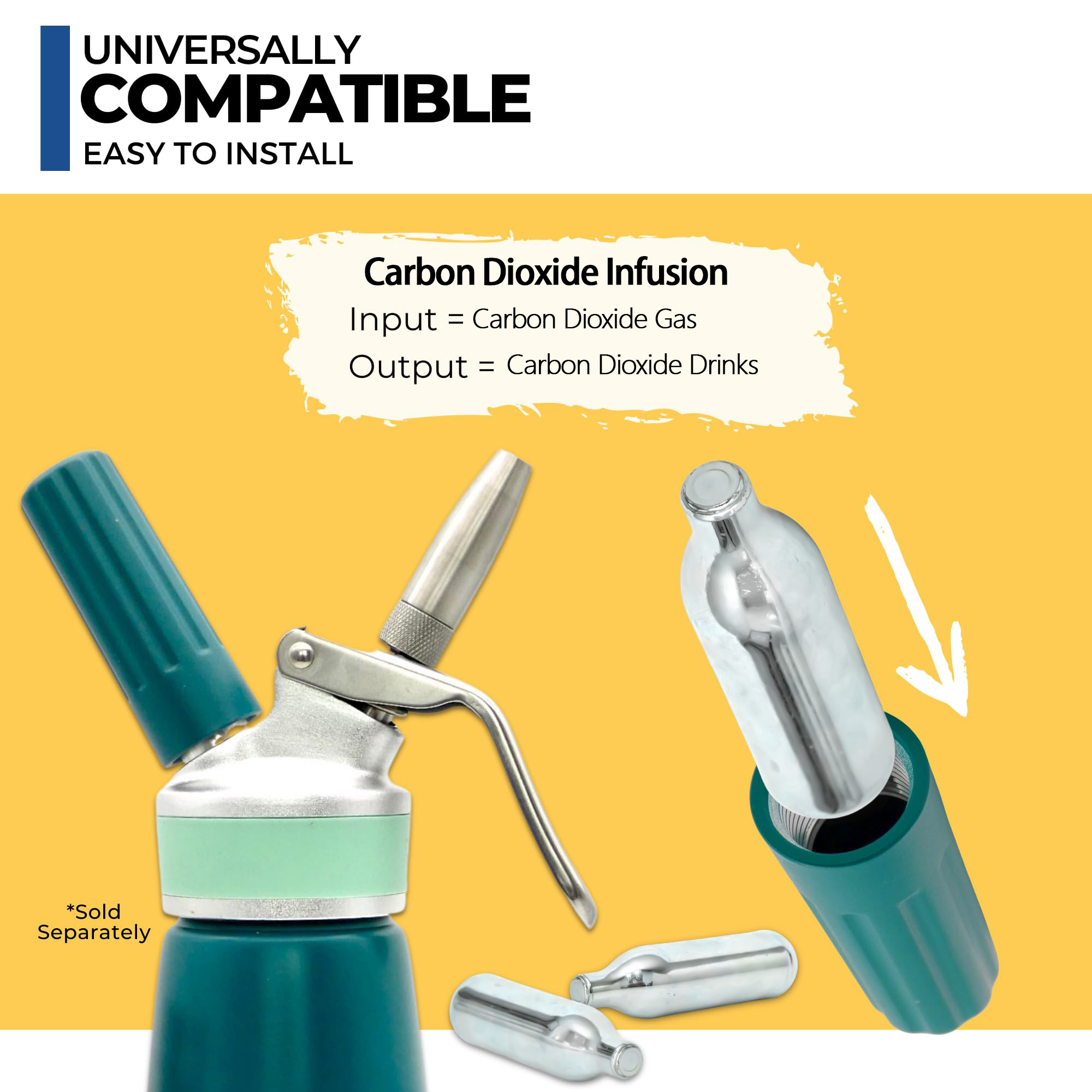 8.5g Disposable CO₂ Cartridge for Coffee Extraction