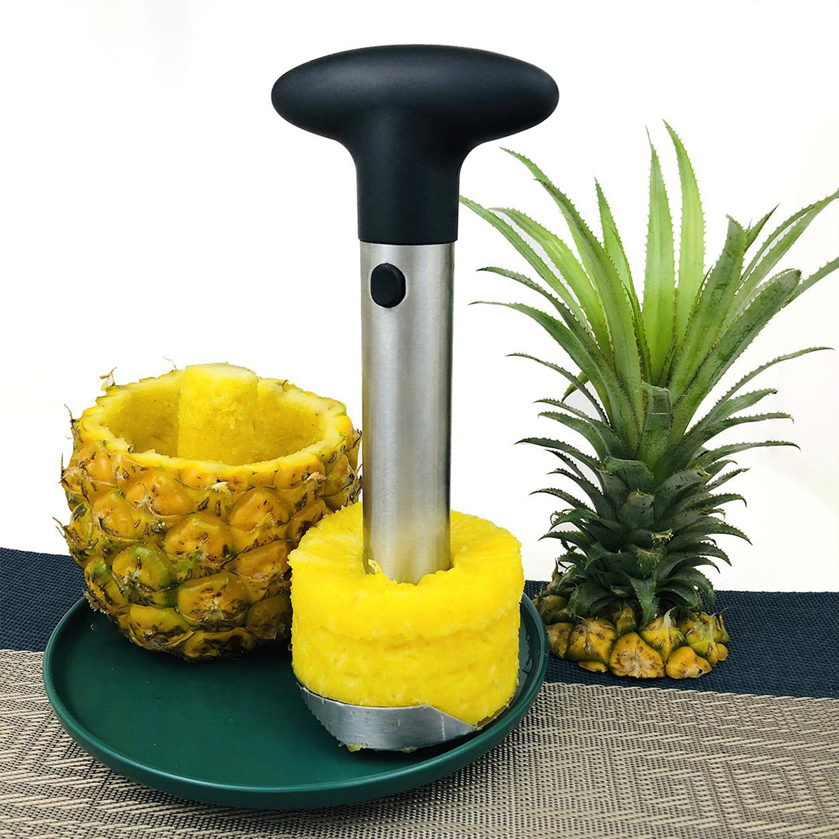 Kitchen Gadget Stainless Steel Pineapple Cutter Coreer with Removable Handle