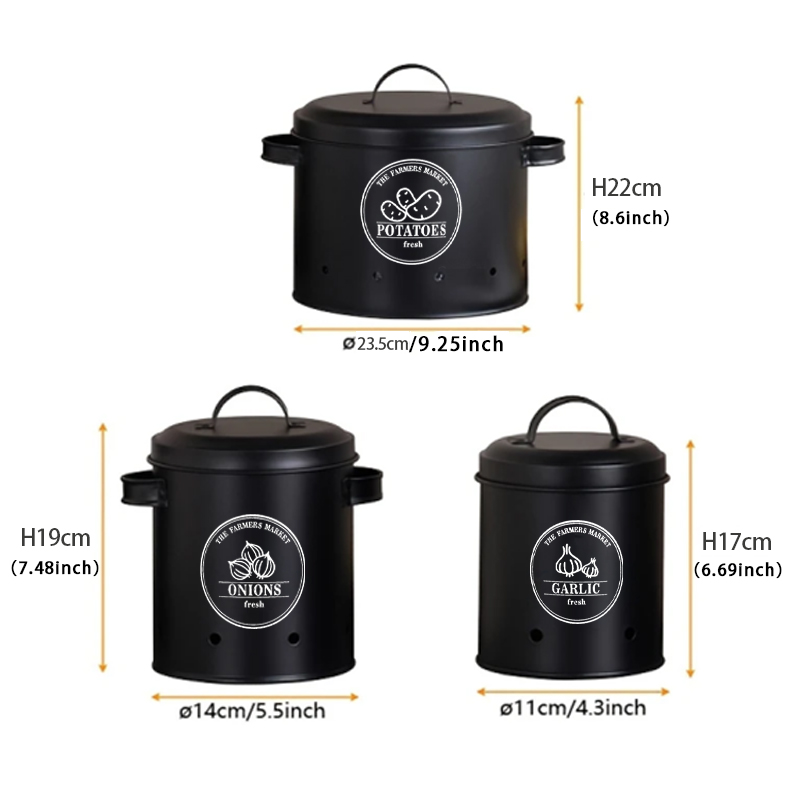 Round Kitchen Storage Box Suitable for Storing Onions Potatoes And Garlic