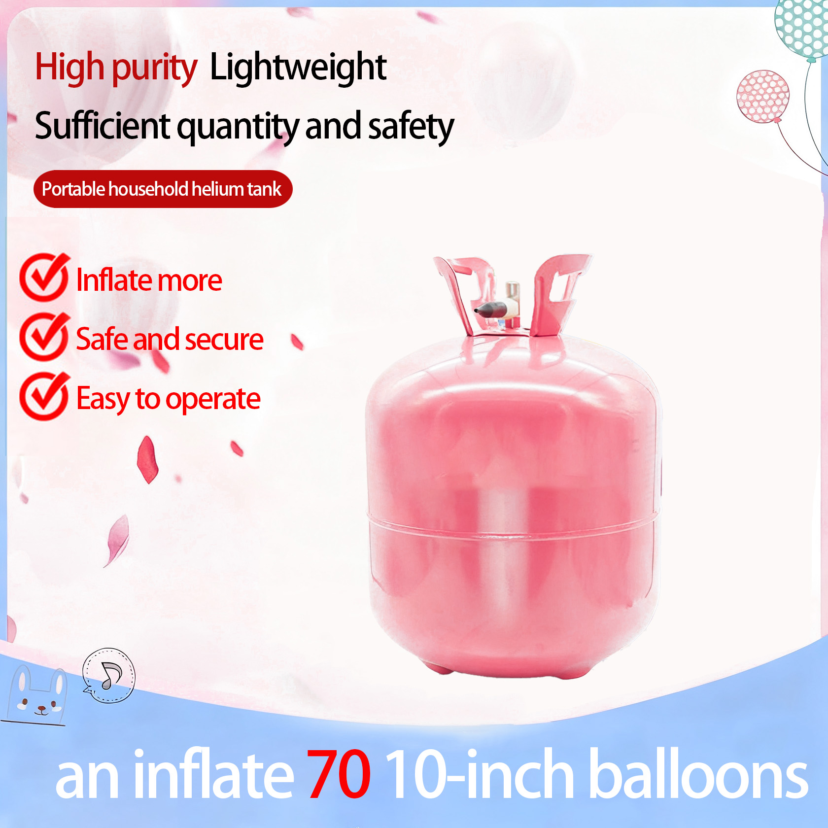  7L Helium Gas Cylinders for Balloons And Events