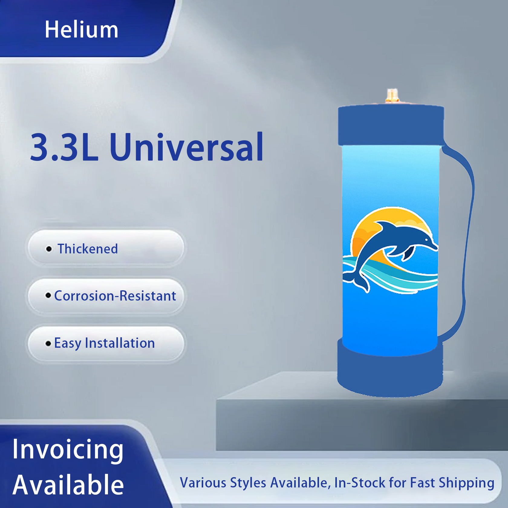 3.3L Helium Tank Portable Balloon Tank for Wedding Parties