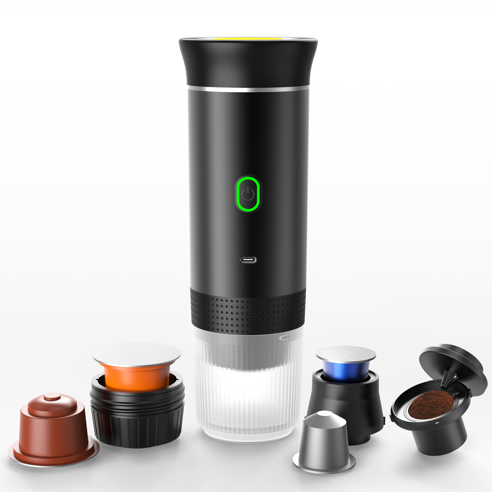 Portable Coffee Machine for Independent Heating and Brewing