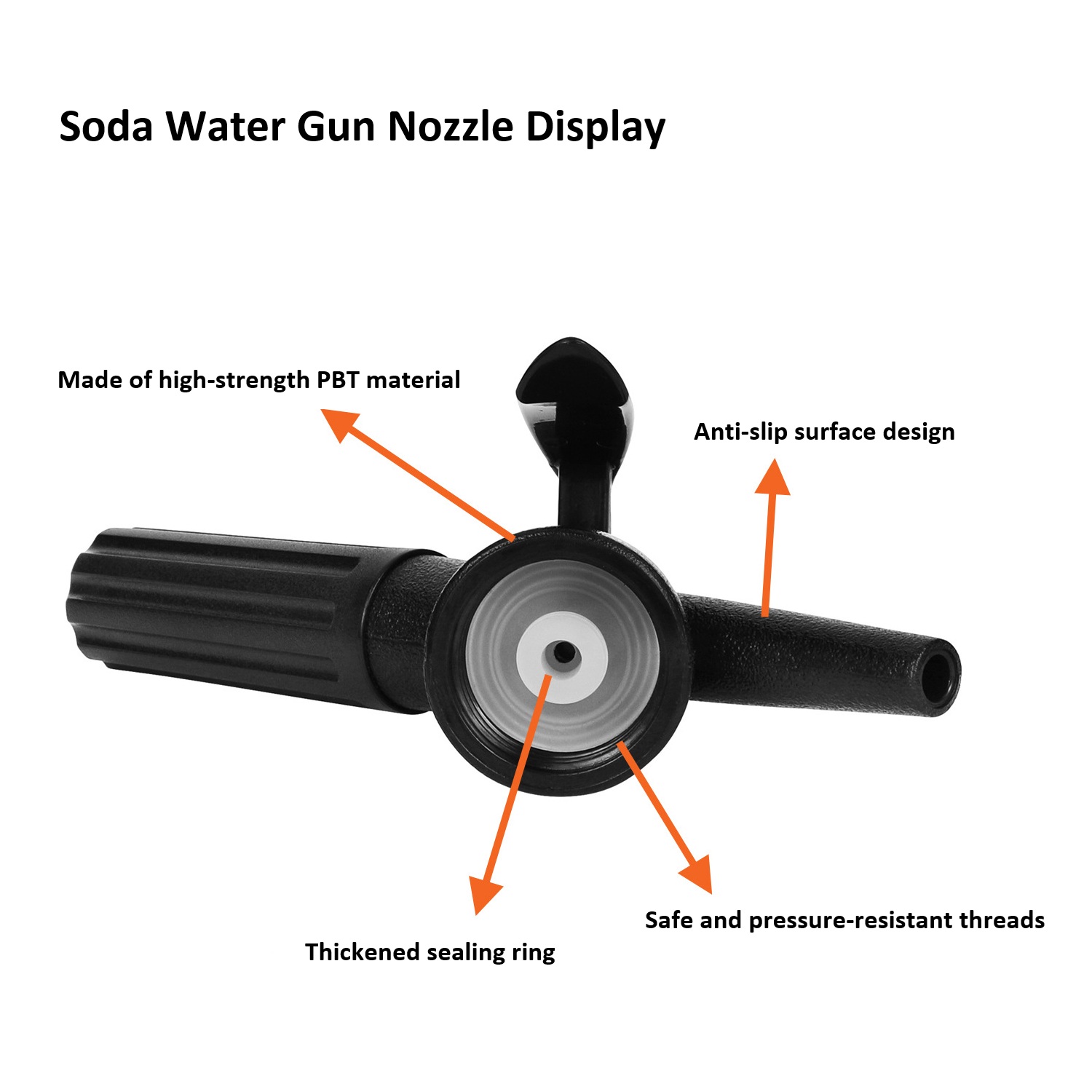 Factory Wholesale 1000ml Soda Siphon with ABS Charger Holder Hook