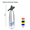 Factory Wholesale 1000ml Soda Siphon with ABS Charger Holder Hook