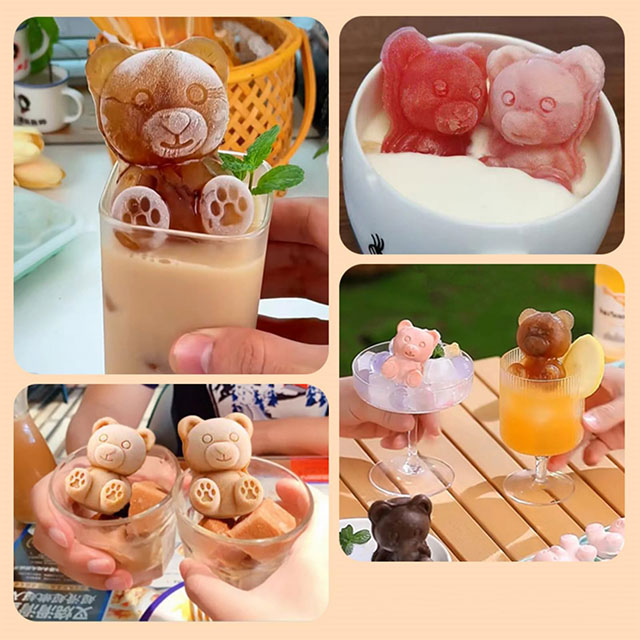 Wholesale Ice Cream Baking Silicone Molds for Freezing Whiskey Chicken Ice Tray