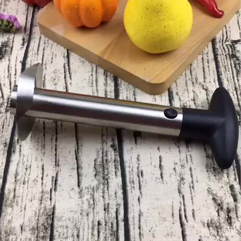Kitchen Gadget Stainless Steel Pineapple Cutter Coreer with Removable Handle